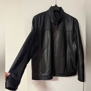 Cole Haan Men's Black Leather Jacket